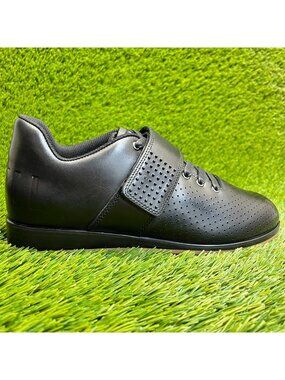 Nobull Lifters Womens Size 8.5 Black Gum Leather Weightlifting Shoes Sneakers